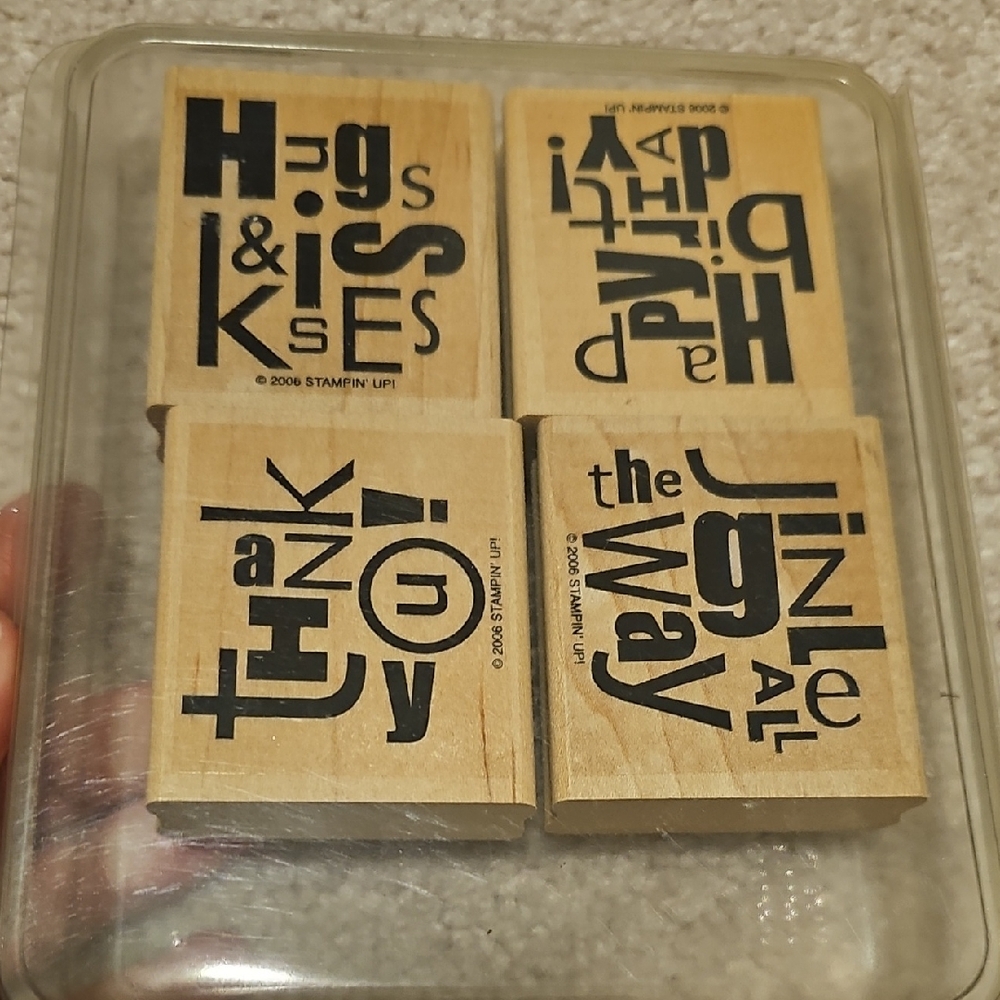 Stampin' Up! Fun Text Wooden Stamps